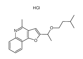4-Methyl-2-[1-(3-methyl-butoxy)-ethyl]-furo[3,2-c]quinoline; hydrochloride结构式