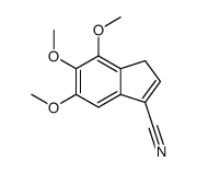 4,5,6-trimethoxy-3H-indene-1-carbonitrile Structure