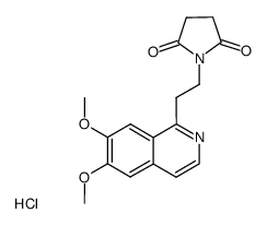 1-[2-(6,7-Dimethoxy-isoquinolin-1-yl)-ethyl]-pyrrolidine-2,5-dione; hydrochloride结构式
