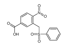 3-(benzenesulfonylmethyl)-4-nitrobenzoic acid结构式