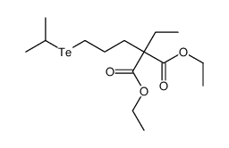 diethyl 2-ethyl-2-(3-propan-2-yltellanylpropyl)propanedioate结构式