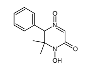 1-hydroxy-6,6-dimethyl-2-oxo-5-phenyl-1,2,5,6-tetrahydropyrazine 4-oxide结构式