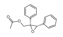 Acetic acid (2S,3S)-2,3-diphenyl-oxiranylmethyl ester Structure