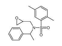 2,5-dimethyl-N-(oxiran-2-ylmethyl)-N-(1-phenylethyl)benzenesulfonamide结构式