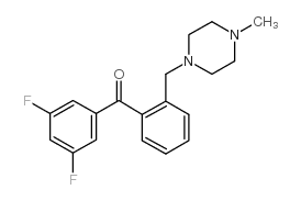 3,5-DIFLUORO-2'-(4-METHYLPIPERAZINOMETHYL) BENZOPHENONE Structure