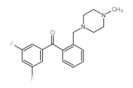 3,5-DIFLUORO-2'-(4-METHYLPIPERAZINOMETHYL) BENZOPHENONE structure