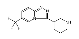 1,2,4-Triazolo[4,3-a]pyridine, 3-(3-piperidinyl)-6-(trifluoromethyl) Structure