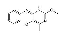 5-chloro-2-methoxy-6-methyl-N-phenylpyrimidin-4-amine结构式