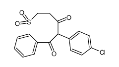 5-(4-chlorophenyl)-1,1-dioxo-2,3-dihydro-1λ6-benzothiocine-4,6-dione结构式