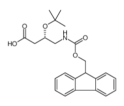 (3S)-3-叔丁氧基-4-(9-芴甲氧基)羧氨基丁酸结构式