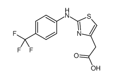 2-[2-[4-(trifluoromethyl)anilino]-1,3-thiazol-4-yl]acetic acid Structure