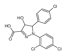 [31] 5-(4-Chloro-phenyl)-1-(2,4-dichloro-phenyl)-4-hydroxy-4,5-dihydro-1H-pyrazole-3-carboxylic acid结构式