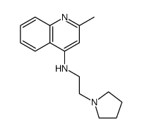 4-Quinolinamine, 2-methyl-N-[2-(1-pyrrolidinyl)ethyl] Structure