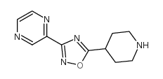 2-(5-piperidin-4-yl-1,2,4-oxadiazol-3-yl)pyrazine Structure