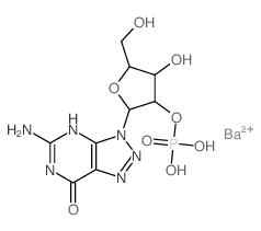[2-(3-amino-5-oxo-2,4,7,8,9-pentazabicyclo[4.3.0]nona-1,3,6-trien-9-yl)-4-hydroxy-5-(hydroxymethyl)oxolan-3-yl]oxyphosphonic acid结构式