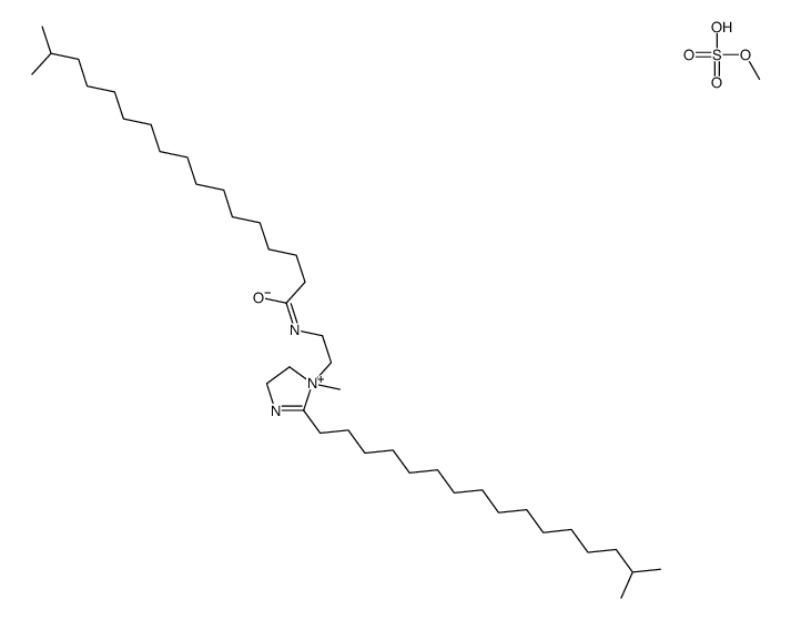 4,5-dihydro-2-isoheptadecyl-1-methyl-1-[2-[(1-oxoisooctadecyl)amino]ethyl]-1H-imidazolium methyl sulphate structure