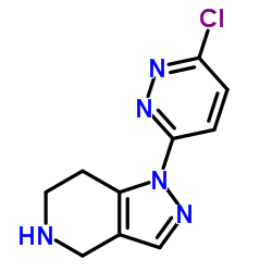 1-(6-Chloro-3-pyridazinyl)-4,5,6,7-tetrahydro-1H-pyrazolo[4,3-c]pyridine结构式