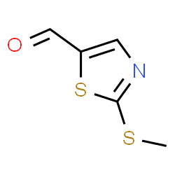 2-(甲硫基)噻唑-5-碳醛结构式