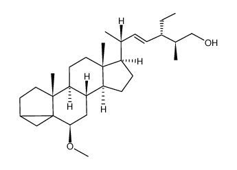 (22E,24S,25S)-6β-methoxy-3α,5-cyclo-5α-stigmast-22-en-26-ol Structure