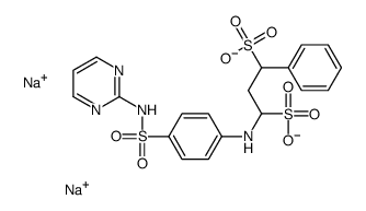 disodium 1-phenyl-3-[[4-[(2-pyrimidinylamino)sulphonyl]phenyl]amino]propane-1,3-disulphonate Structure