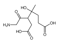 3-(2-aminoacetyl)-4-hydroxy-4-methylheptanedioic acid Structure
