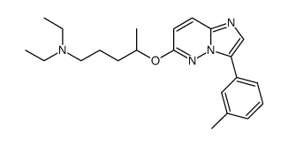 diethyl-[4-(3-m-tolyl-imidazo[1,2-b]pyridazin-6-yloxy)-pentyl]-amine Structure