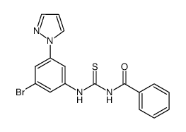 1-benzoyl-3-(3-bromo-5-pyrazol-1-yl-phenyl)thiourea Structure