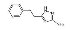 3-(2-(pyridin-3-yl)ethyl)-1H-pyrazol-5-amine结构式