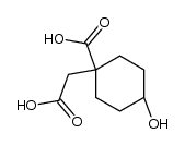 (1-carboxy-4c-hydroxy-cyclohex-r-yl)-acetic acid Structure