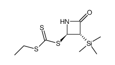 (3S,4R)-3-(trimethylsilyl)-4-<((ethylthio)thiocarbonyl)thio>-2-azetidinone Structure