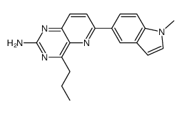 4-n-propyl-6-(1-methylindol-5-yl)pyrido[3,2-d]pyrimidin-2-ylamine结构式