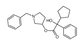 (1-benzylpyrrolidin-3-yl) 2-cyclopentyl-2-hydroxy-2-phenylacetate结构式