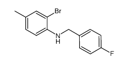 2-Bromo-N-(4-fluorobenzyl)-4-Methylaniline结构式