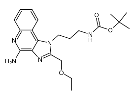 tert-butyl 3-[4-amino-2-(ethoxymethyl)-1H-imidazo[4,5-c]quinolin-1-yl]propylcarbamate结构式