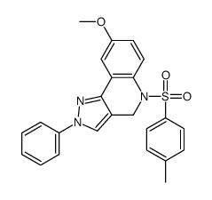 8-methoxy-5-(4-methylphenyl)sulfonyl-2-phenyl-4H-pyrazolo[4,3-c]quinoline结构式