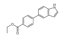 4-(1H-吲哚-5-基)-苯甲酸乙酯结构式