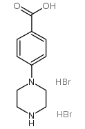 4-哌嗪-1-基苯甲酸二氢溴化物结构式