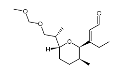 3-((2R,3S,6R)-6-((S)-1-(methoxymethoxy)propan-2-yl)-3-methyltetrahydro-2H-pyran-2-yl)pent-2-enal结构式