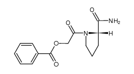 (S)-2-(2-carbamoylpyrrolidin-1-yl)-2-oxoethyl benzoate Structure