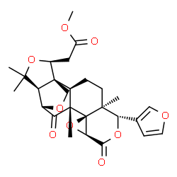 2-De(carboxy)-19-deoxy-2-(methoxycarbonyl)-6β,19-epoxylimonoic acid 16,17-lactone Structure