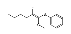 1-Methoxy-1-(phenylthio)-2-fluoro-1-hexene Structure
