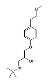 1-(tert-butylamino)-3-[4-(2-methoxyethyl)phenoxy]propan-2-ol结构式