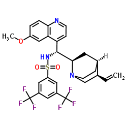 N-[(9R)-6'-Methoxycinchonan-9-yl]-3,5-bis(trifluoromethyl)-Benzenesulfonamide Structure