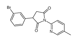 3-(3-bromophenyl)-1-(5-methylpyridin-2-yl)pyrrolidine-2,5-dione Structure