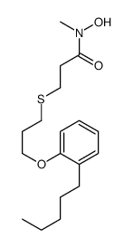 N-hydroxy-N-methyl-3-[3-(2-pentylphenoxy)propylsulfanyl]propanamide结构式