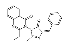 3-(4-benzylidene-2-methyl-5-oxoimidazol-1-yl)-2-ethylquinazolin-4-one结构式