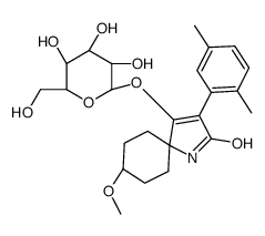 Cis-3-(2,5-dimethylphenyl)-8-methoxy-2-oxo-1-azaspiro(4.5)dec-3-en-4-yl beta-D-glucopyranoside picture