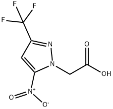 [5-nitro-3-(trifluoromethyl)-1H-pyrazol-1-yl]acetic acid结构式