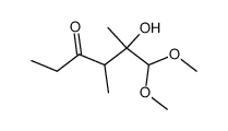 5-hydroxy-6,6-dimethoxy-4,5-dimethyl-3-hexanone Structure