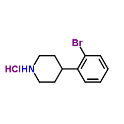 4-(2-Bromophenyl)piperidine hydrochloride (1:1) structure